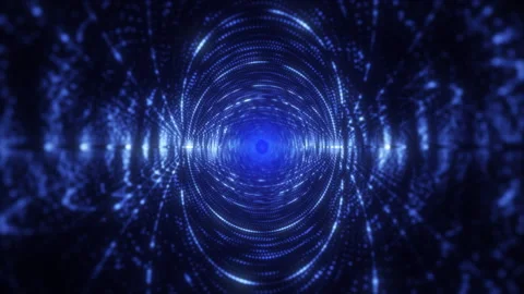 Sci-fi space modern blue animated particle flow background. Abstract futurist Stock Footage 259483053
