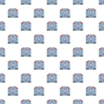 Sci fi spacecraft module repeating pattern background Stock Illustration