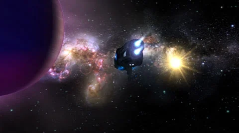 Sci-fi spaceship Stock Footage 25613861
