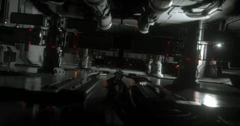 Sci-fi spaceship Stock Illustration