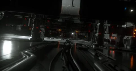 Sci-fi spaceship Stock Illustration