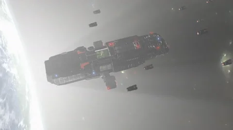 Sci-fi spaceship, star ship. Видео 64570347