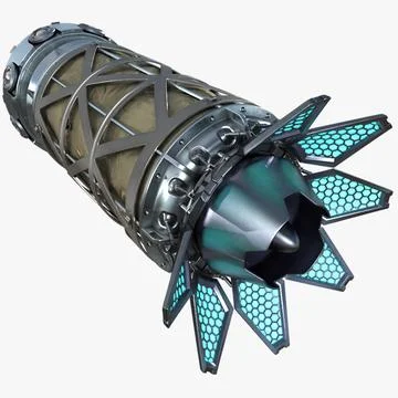 Sci-fi Spaceships Engine 3D Model