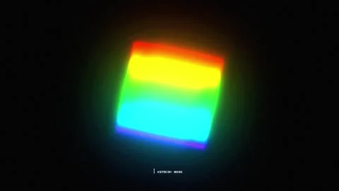 Sci-Fi square spectrum colors rotation. Stock Footage 341436742