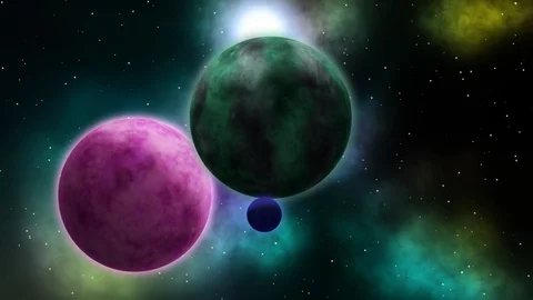 Sci fi star system. Loop. Stock Footage 88087440