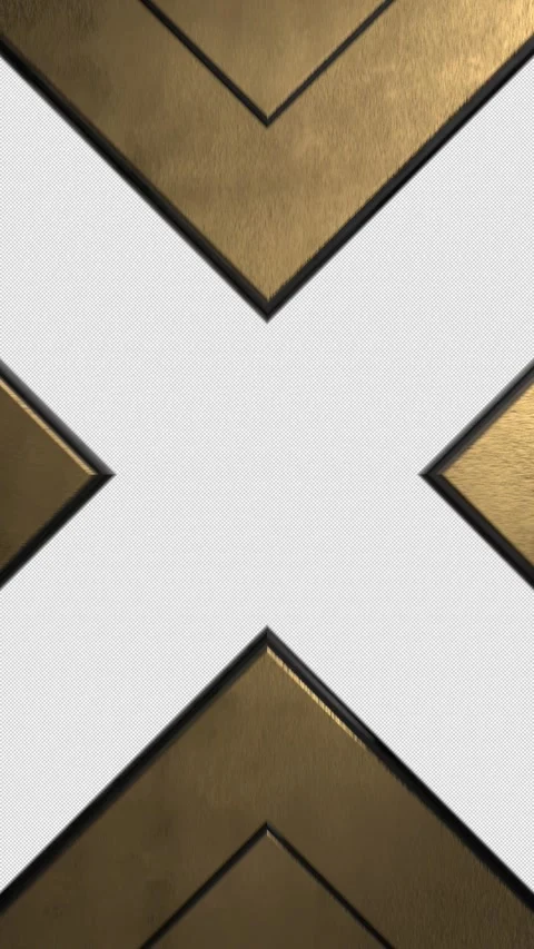 A sci-fi-style transition feat. a metal door closing and opening in an X-shape 库存影片 343500199