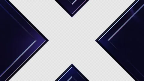 A sci-fi-style transition feat. a metal door closing and opening in an X-shape Video stock 343500212