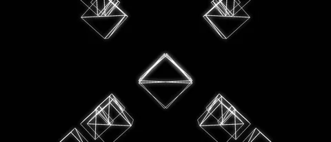 Sci-fi synthwave 80's style illustration of a 3D wireframe meshon Stock Footage 156521129