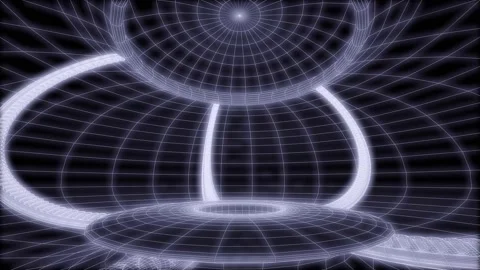 Sci-fi synthwave cave 3d render illustration Stock Footage 149318155