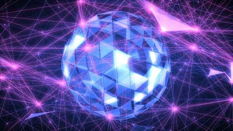 Sci-fi technology background with abstract sphere. Stock Illustration