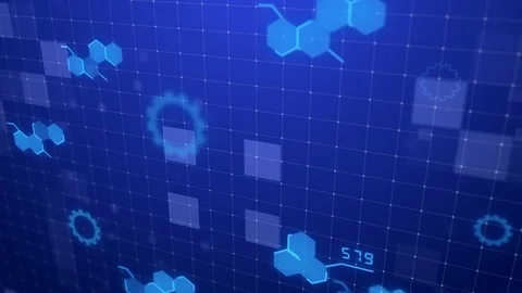 Sci Fi Technology motion graphic background Suitable for Application, Desktop, B Stock Footage 91882276