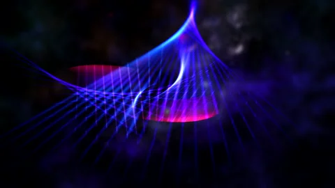 Sci-fi theme of cosmic space, microworld or nanotechnology Stock Footage 142557707