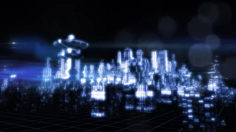 Sci-Fi Town2 Stock Footage 8816967