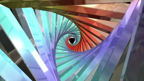 Sci-Fi Triangle Seamless Tunnel Background Stock Footage 244900550