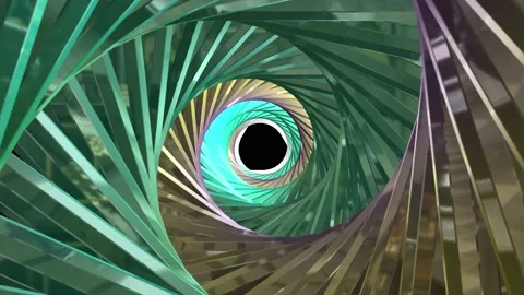 Sci-Fi Triangular Seamless Tunnel with nice environmental Light reflections. Stock Footage 145995911