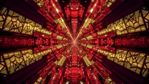 Sci-Fi Tunnel Background Stock Footage 95128588