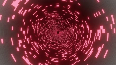 Sci-Fi Tunnel Background Video, 4K Red Blue Color Changing Stock Footage 232387365