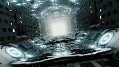 Sci-fi Tunnel Stock Footage