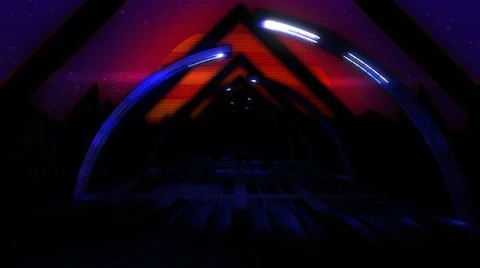 Sci fi tunnel Illustrazione stock