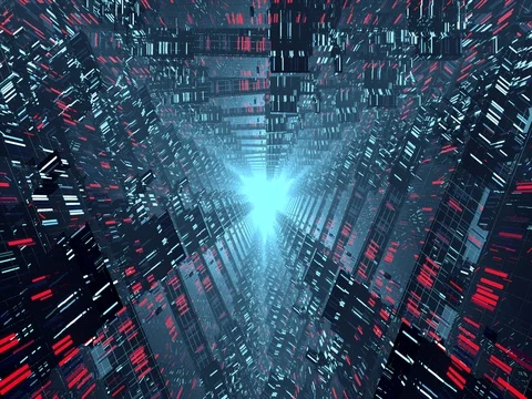 Sci-fi tunnel VJ loop Stock Footage 78135148