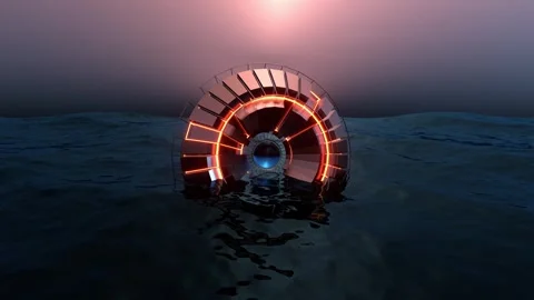 Sci-Fi Turbine Motion Background loop animated Stock Footage 318528588