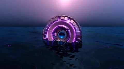 Sci-Fi Turbine Motion Background loop animated Stock Footage 318528592