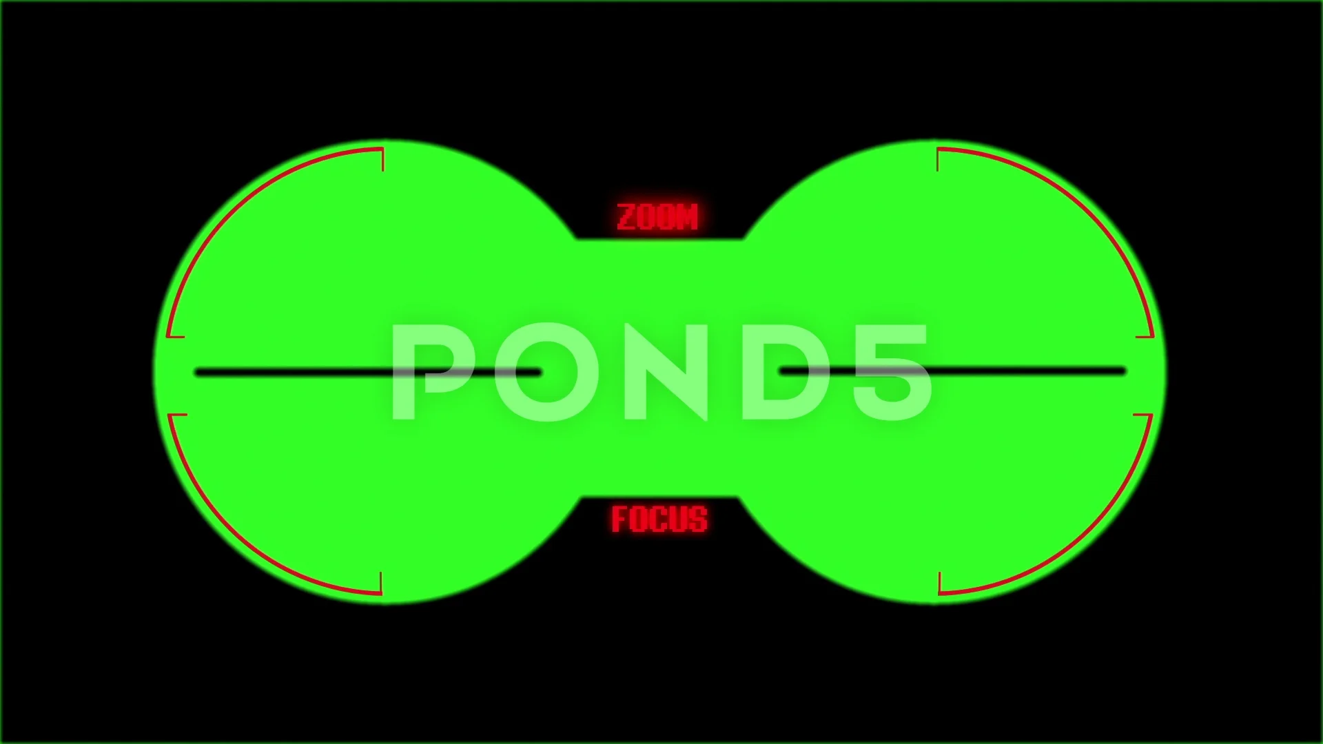 Sci Fi View Scope Animation (Green Key) | Stock Video | Pond5