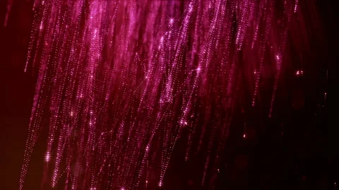 Sci-fi violet background of luminous particles that form curves, surfaces Stock Footage 110585921