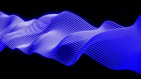 Sci-fi visualization of a Glowing Blue Energy System - 3D Looping Animation Stock Footage 314473985