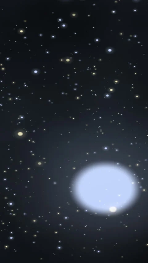 Sci-Fi Warp Speed Space Travel Through Glowing Particle Field Stock Footage 332856425