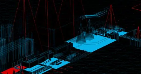 Sci-fi wire Stock Illustration