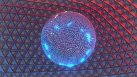 Sci fi wireframe sphere Stock Illustration