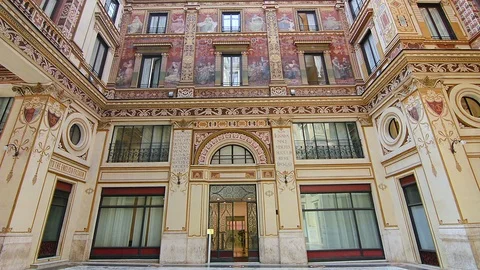 The Sciarra Gallery or Palazzo Sciarra Colonna di Carbognano in Rome Stock Footage 95052508