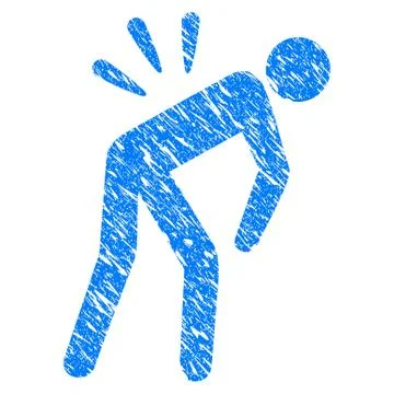 Sciatica Back Pain Grunge Icon Stock Illustration