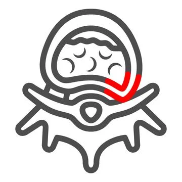 Sciatica line icon, Human diseases concept, Sciatica Back Pain sign on white Stock Illustration