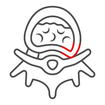 Sciatica thin line icon, Human diseases concept, Sciatica Back Pain sign on Stock Illustration