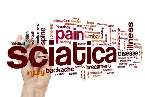 Sciatica word cloud Stock Illustration