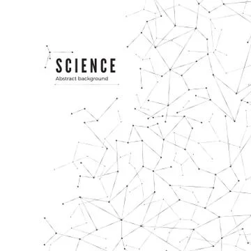 Science abstract background. Big data visualization. Molecular structure. Vec Illustrazione stock