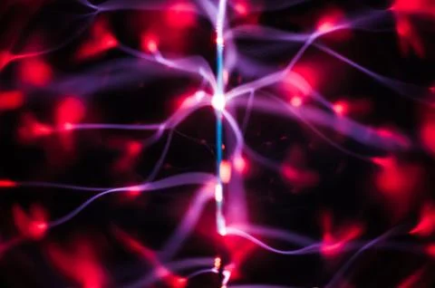Science abstract pattern: plasma gas beams Stock Photos