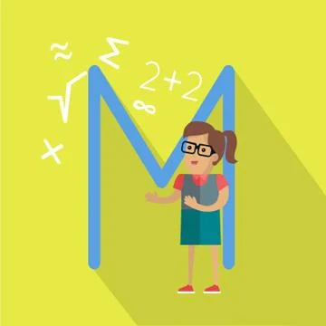 Science Alphabet Concept In Flat Design Stock Illustration