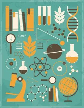 Science and education collection Illustrazione stock