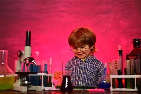 Science and education concept. First school day. Elementary school. Ready for Stock Photos