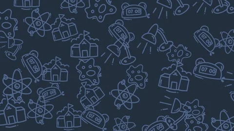 Science and Education Doodle Pattern Background for Learning. Stock Footage 321852369