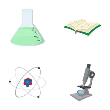 Science and education learning tools collection Stock Illustration
