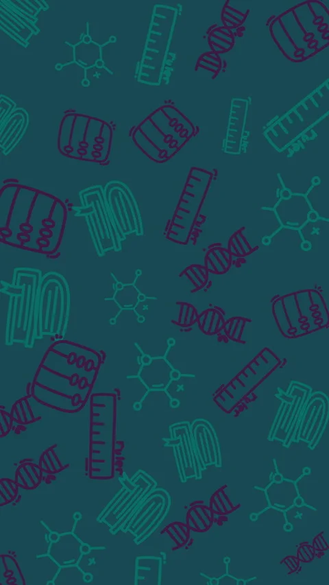 Science and Education Pattern Seamless Background with DNA and Molecules Stock Footage 339005840