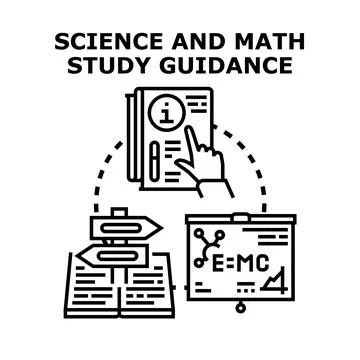Science and math study guidance concept Stock Illustration