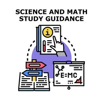 Science and math study guidance concept Stock Illustration