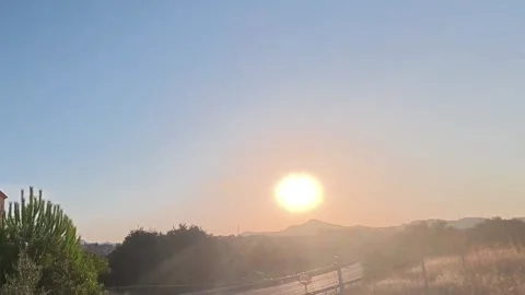 Science and Nature: Wide Angle Time Lapse of Total Solar Eclipse 2026 Stock Footage 347673232