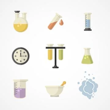 Science and research icons.Part I Stock Illustration