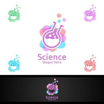 Science and Research Lab Logo for Microbiology, Biotechnology, Chemistry, or  Stockillustratie
